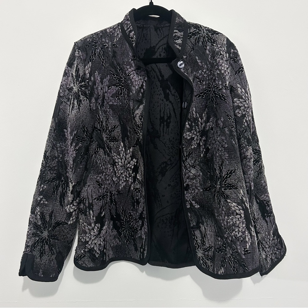 Women’s Coldwater Creek Jacquard Tapestry Jacket Reversible Size L